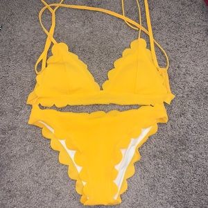 Shein scalloped bikini set